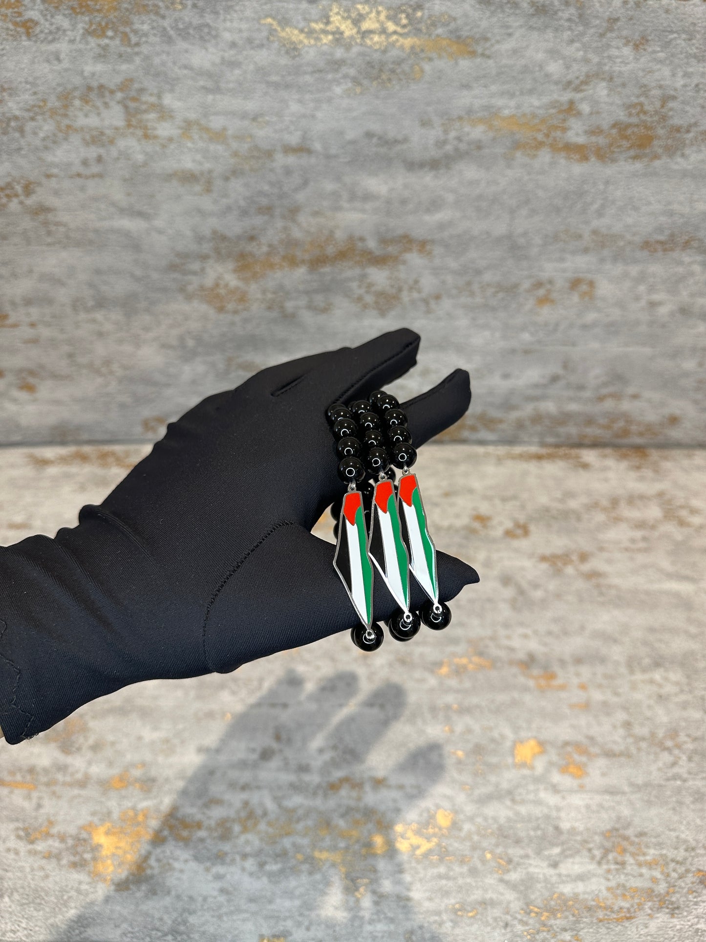 Adjustable Palestine bead bracelet